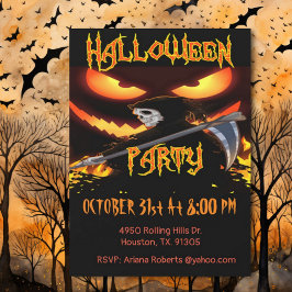 邪悪な目と死神のハローウィンパーティ 招待状