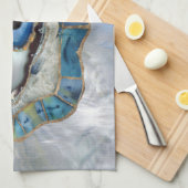 邪悪な目のアミュレットの測地座標と結晶 キッチンタオル (四つ折り)