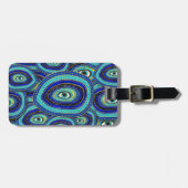 邪悪な目のアミュレットパターン ラゲッジタグ (正面横)