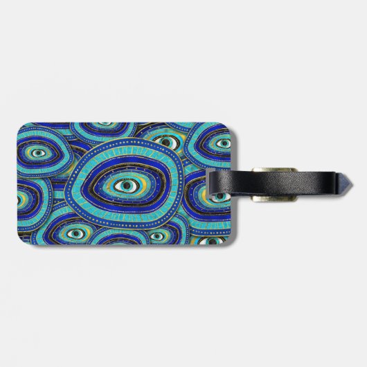 邪悪な目のアミュレットパターン ラゲッジタグ (裏面横)