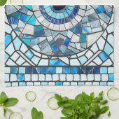 邪悪な目のアミュレットモザイクアート キッチンタオル (折り畳み)