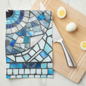 邪悪な目のアミュレットモザイクアート キッチンタオル (四つ折り)