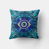 邪悪な目のアミュレットモザイクアート クッション (裏面)