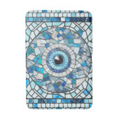 邪悪な目のアミュレットモザイクアート バスマット (正面縦)