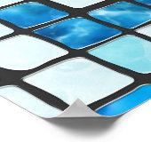 邪悪な目のアミュレットモザイクアート ポスター (角)