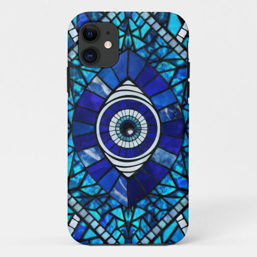 邪悪な目のアミュレットモザイクアート Case-Mate iPhoneケース (裏面)
