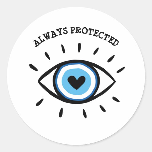 邪悪な目のスピリチュアル審美的な密教神秘的 ラウンドシール (正面)