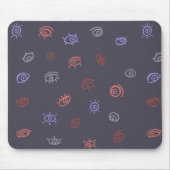 邪悪な目のパターンのマウスパッド マウスパッド (正面)