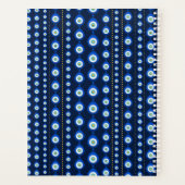 邪悪な目のパターン – 濃い青、黄金色のアクセント プランナー手帳 (裏面)