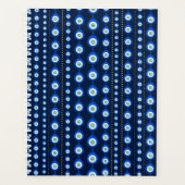 邪悪な目のパターン – 濃い青、黄金色のアクセント プランナー手帳 (正面)