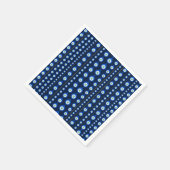 邪悪な目のパターン – 金色のアクセントを持つダークブルー スタンダードカクテルナプキン (角)