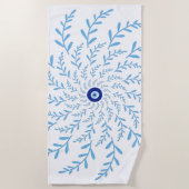 邪悪な目の保護オリーブブランチ夏 ビーチタオル (正面)