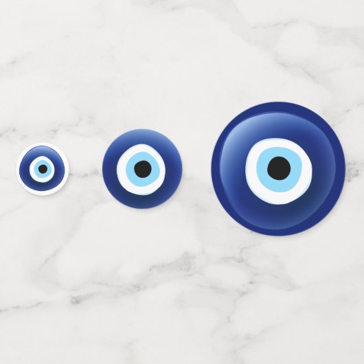 邪悪な目の保護ラッキー地中海のチャーム コンフェッティ (裏面)