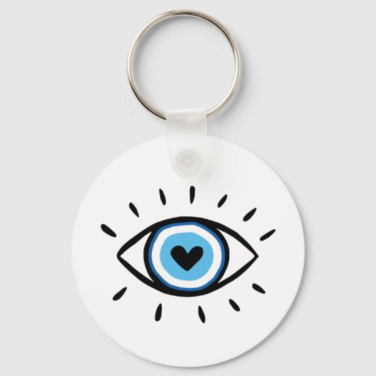 邪悪な目の保護 キーホルダー (正面)