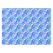 邪悪な目の幸運なチャームシンボルパターン（の模様が）ある テーブルクロス (正面(横))