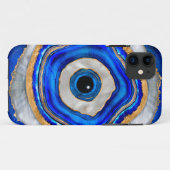 邪悪な目の水の色の瑪瑙と金ゴールド Case-Mate iPhoneケース (裏面(横))