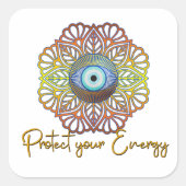 邪悪な目の神秘的な天体の三番目の目のエネルギー スクエアシール (正面)