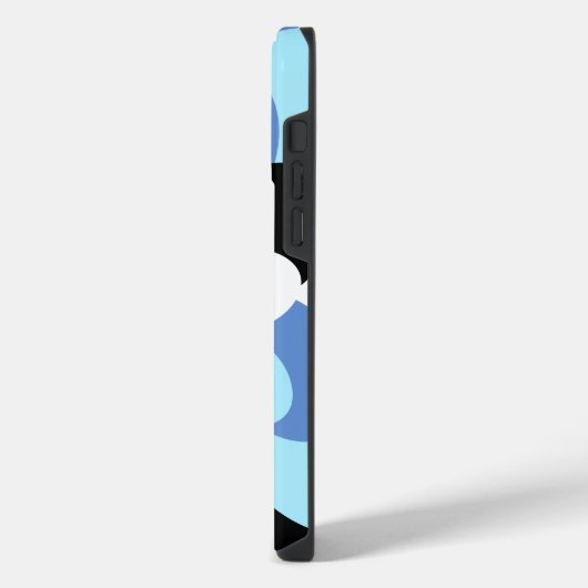 邪悪な目の花ソフトブルーのギリシャのお守り美学 iPhoneケース (左側面)