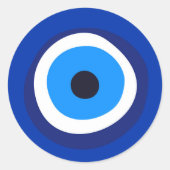 邪悪な目の記号ギリシャのトルコのアラブのタルマン ラウンドシール (正面)