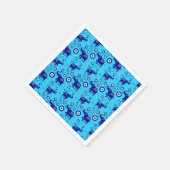 邪悪な目の象の幸運の守りパターン スタンダードカクテルナプキン (角)