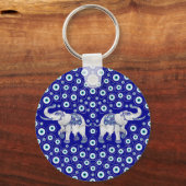 邪悪な目の象グッドラックチャーム キーホルダー (正面)