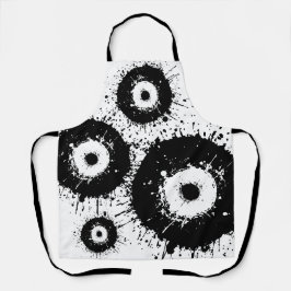 邪悪な目は白黒 エプロン