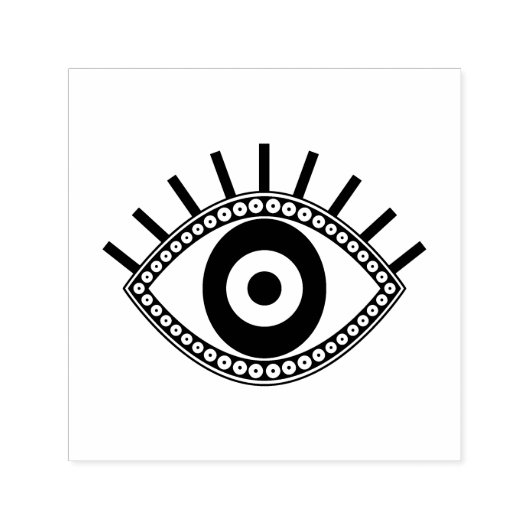 邪悪な目を守る民族のタリスマンのシンボル セルフインキングスタンプ (デザイン)