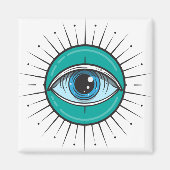 邪悪な目を青く放つ マグネット (正面)