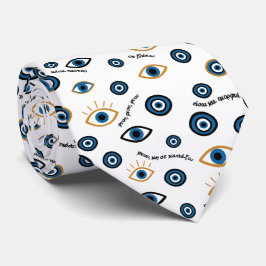 邪悪な目ギリシャのパターン： "Ftou Ftou"アムレット ネクタイ
