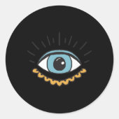 邪悪な目ナザリトルキッシュギリシャの保護 ラウンドシール (正面)