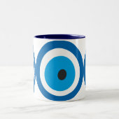 "邪悪な目"グッドラックアミュレットカスタムマググ ツートーンマグカップ (中央)