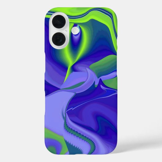 邪悪な目、緑の青い紫の3D抽象芸術 Case-Mate iPhoneケース (裏面)