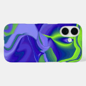 邪悪な目、緑の青い紫の3D抽象芸術 Case-Mate iPhoneケース (裏面 (横))