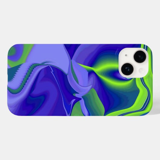 邪悪な目、緑の青い紫の3D抽象芸術 Case-Mate iPhoneケース (裏面 (横))