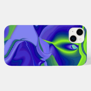 邪悪な目、緑の青い紫の3D抽象芸術 Case-Mate iPhone 14 PLUSケース