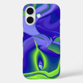 邪悪な目、緑の青い紫の3D抽象芸術 Case-Mate iPhoneケース (裏面)