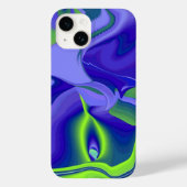 邪悪な目、緑の青い紫の3D抽象芸術 Case-Mate iPhoneケース (裏面)