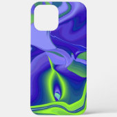 邪悪な目、緑の青い紫の3D抽象芸術 Case-Mate iPhoneケース (裏面)