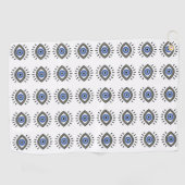 邪悪な眼の防護の記号、青い目 ゴルフタオル (横)