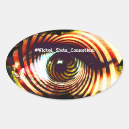 邪悪な眼球 楕円形シール