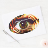 邪悪な眼球 楕円形シール (封筒)