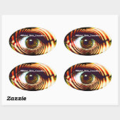 邪悪な眼球 楕円形シール (シート)