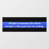 邪悪な窓にしがみつく細い青い線の勝利 ウィンドウサイン (シート)