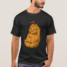 "邪悪な笑顔のかぼちゃ – ハロウィーンのキャラクタースタイル モンスター" Tシャツ