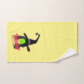 邪悪な素晴らしグリーンピックボール魔女ハロウィン ハンドタオル (ハンドタオル)