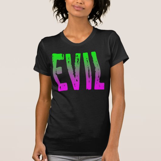 邪悪な紫と緑のホラーゾンビ Tシャツ (正面)