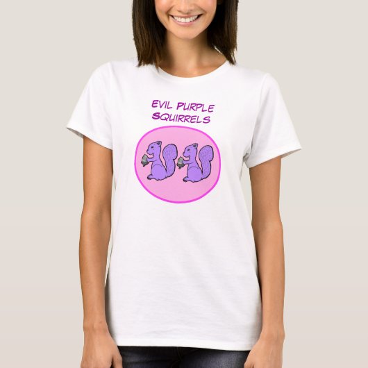 邪悪な紫色のリス Tシャツ (正面)