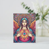 邪悪な聖なるマリアハートからの保護 ポストカード (スタンド正面)