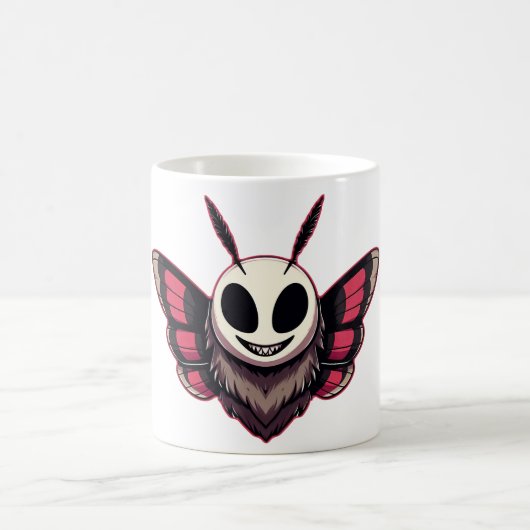 邪悪な蛾 – Mothman Cryptid コーヒーマグカップ (中央)