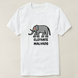 邪悪な象とスペインの文字エレファンテマルバド Tシャツ